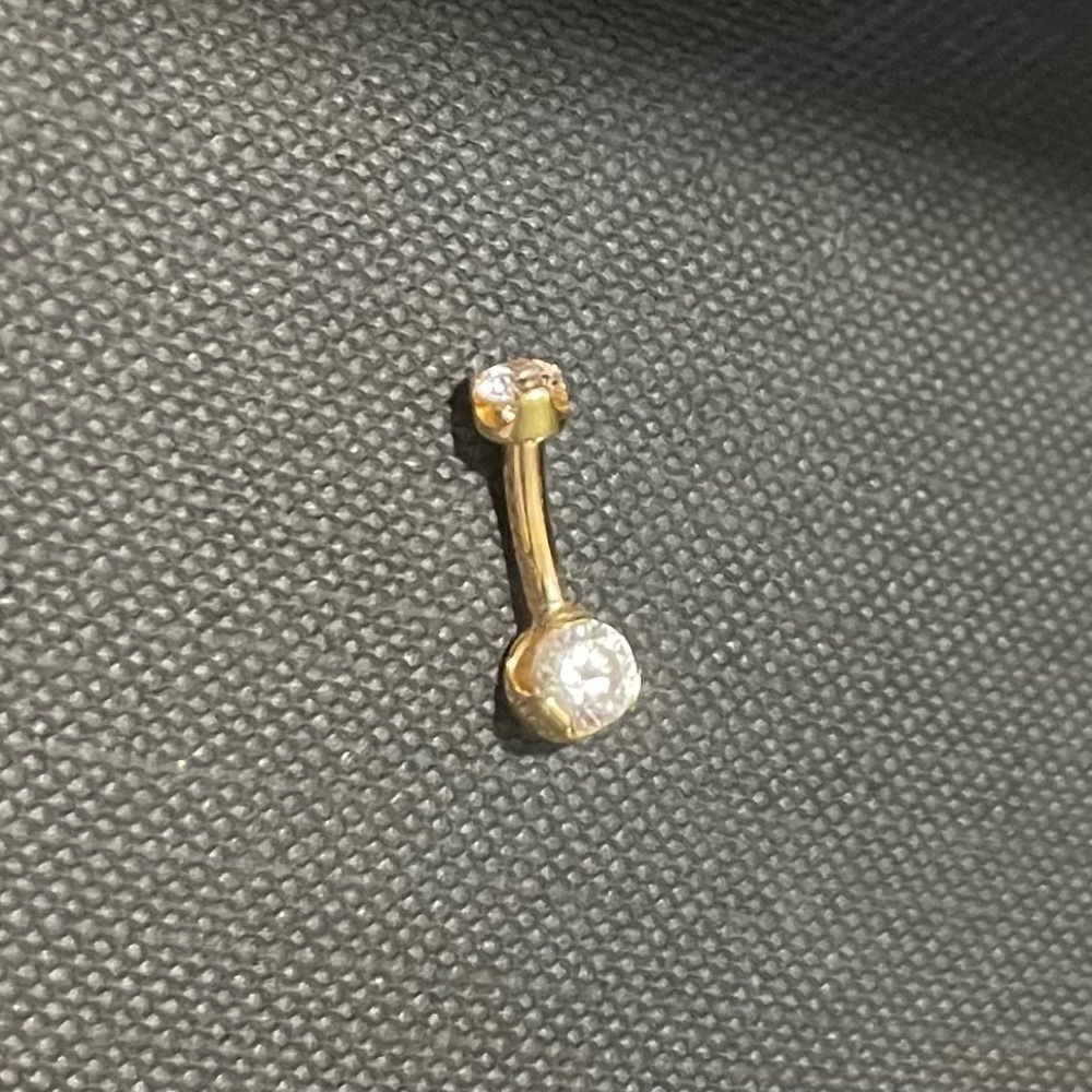 14K Yellow Gold BVLA Navel Piercing Jewelry Body Vision Los Angeles Belly Button